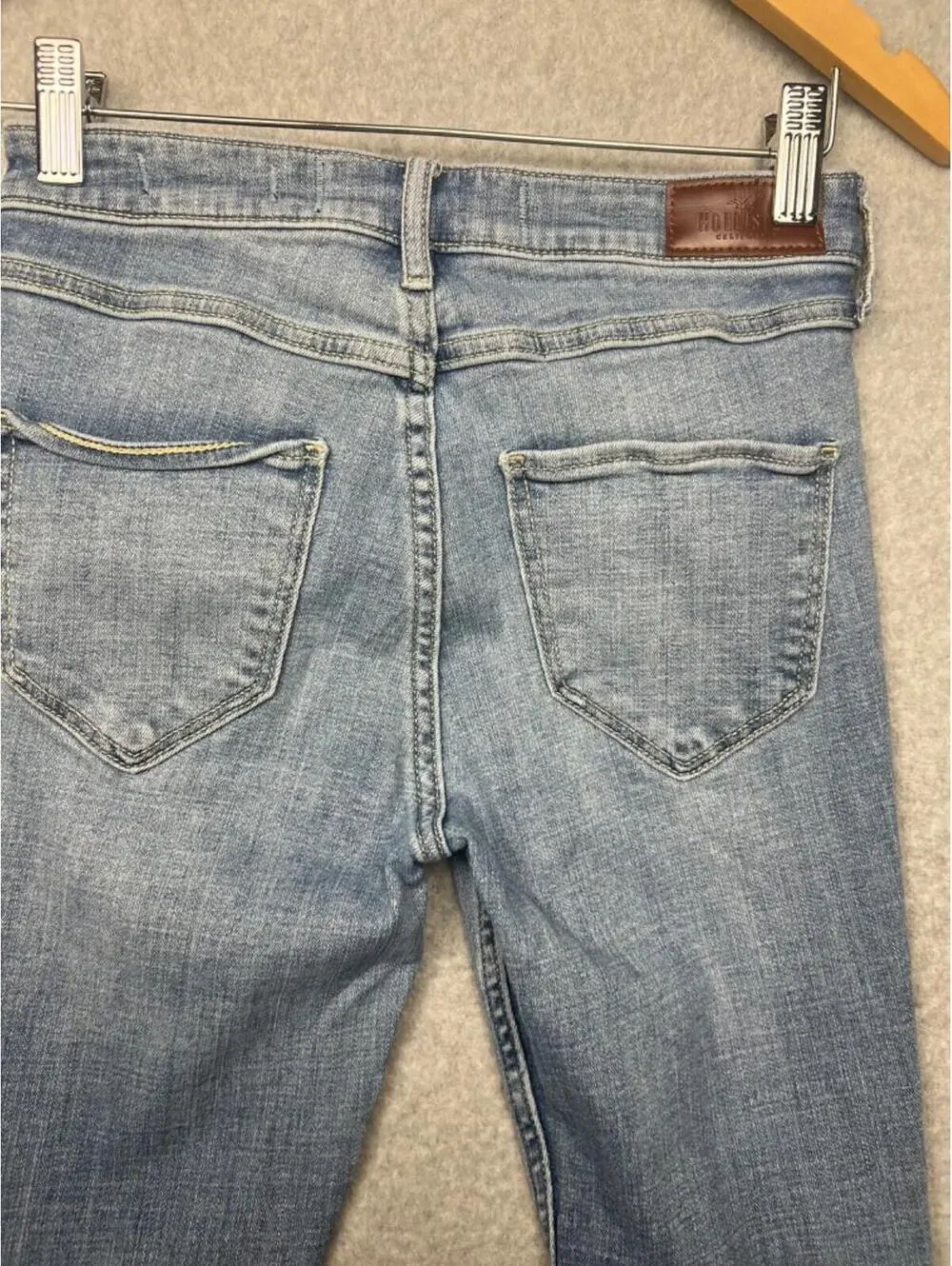 Hollister High Rise Crop Super Skinny Jeans Womens Size 0R Denim Classic Stretch